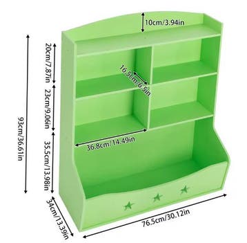 Kinderboekenkast met Speelgoedopberger – Kast 76,5×34×93 cm, Verzenden, Nieuw