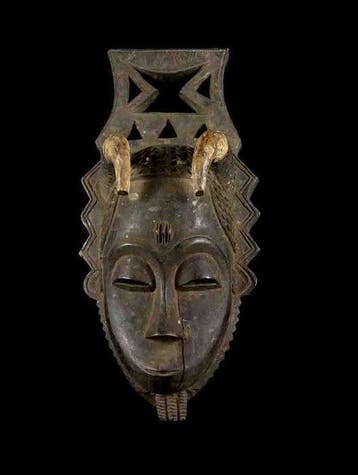 Masker - Yaure - Ivoorkust, Antiek en Kunst