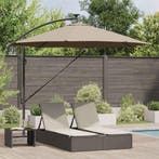vidaXL Parasol Taupe 294 x 294 x 248 cm Polyester en, Tuin en Terras, Parasols, Verzenden, Nieuw, 2 tot 3 meter
