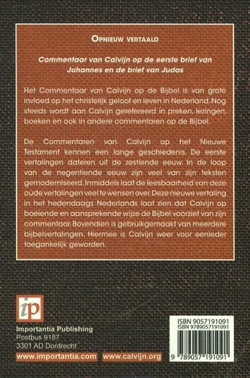 De eerste brief van Johannes / Commentaar op de bijbel / 1, Verzenden, Zo goed als nieuw, Johannes Calvijn
