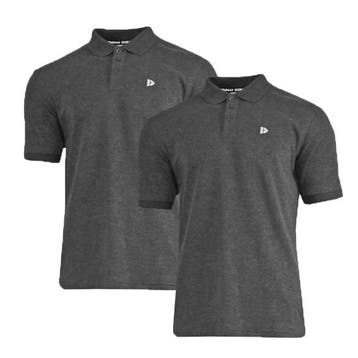 Donnay Donnay Heren - 2-Pack - Polo shirt Noah - Donkergrijs, Kleding | Heren, Verzenden, Nieuw