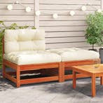 vidaXL Tuinbank zonder armleuningen met kussens en, Tuin en Terras, Tuinsets en Loungesets, Verzenden, Nieuw, Hout