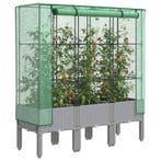 vidaXL Plantenbak verhoogd met kashoes 120x40x140 cm, Verzenden, Nieuw, Kunststof