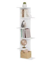 Wit Zigzag Hoekrek Wandplank 6 Lagen – 37x37x140 cm Kast, Verzenden, Nieuw