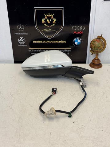 VW Golf 7/VII bj.2014 buitenspiegel rechts kleur wit LOK1, Gebruikt, Volkswagen