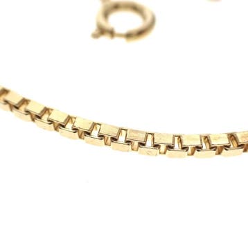 Gouden Venetiaanse schakelketting, Ophalen of Verzenden, Gebruikt, Overige kleuren, Goud
