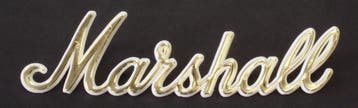 Marshall Versterker logo wit / goud 15cm, Muziek en Instrumenten, Verzenden, Nieuw
