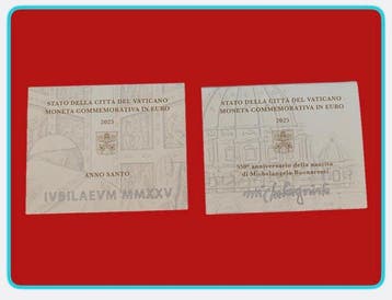 Vaticaan. 2 Euro 2025 Anno Santo + Michelangelo (2