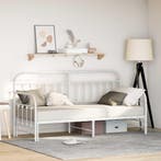 vidaXL Bedframe voor een daybed Wit 80 x 200 cm Gepoedercoat, Verzenden, Nieuw, Wit, Metaal