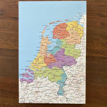 Landkaart Nederland - Prikbord bureau A4 / A3, Huis en Inrichting, Woonaccessoires | Memoborden, Ophalen of Verzenden, Nieuw