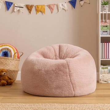 Kingston Kinder Zitzak Vegan Bont - Roze, Huis en Inrichting, Verzenden, Nieuw
