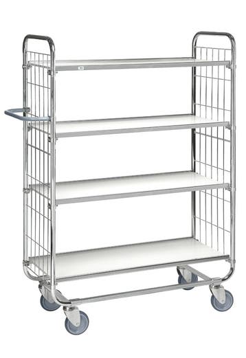 Kongamek etagewagen met 4 verstelbare schappen, lvm. 250 kg, Verzenden