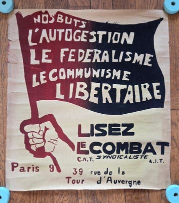 CNT - Confederation Nationale du Travail - Affiche Mai 68 -, Antiek en Kunst