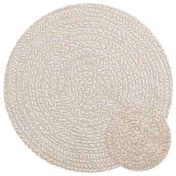 Deurmat Jute-look Creme | 33% Korting | Tweedekansje, 50 tot 100 cm, Rond, Zo goed als nieuw, Natuurlijke jute-look