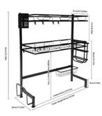 2-Laags Afdruiprek Zwart – Borden en Bestek Over Gootsteen, Verzenden, Nieuw