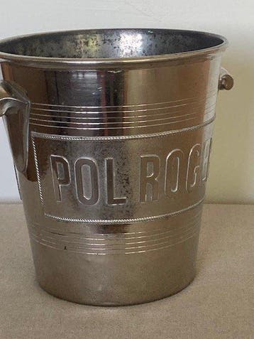 André Leroy - Pol Roger - Champagne koeler - Metaal, Zilver