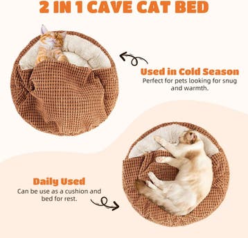 Kattenmand - Kattenbed - 65x58x16 cm - Bruin - Nobleza, Dieren en Toebehoren, Verzenden, Zo goed als nieuw