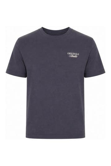 Jack &amp; Jones T-shirt Jongens in maat 176 Blauw, Verzenden, Zo goed als nieuw, Jack &amp; Jones, Jongen of Meisje