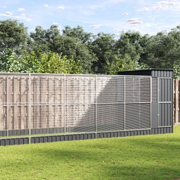 vidaXL Volière met verlengstuk 830x203x216 cm staal, Verzenden, Nieuw
