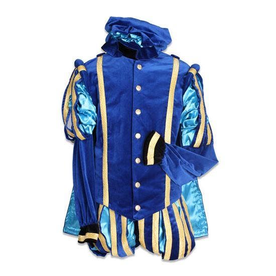 Piet Polyester Granada Luxe Blauw-Turq - M, Diversen, Sinterklaas, Verzenden