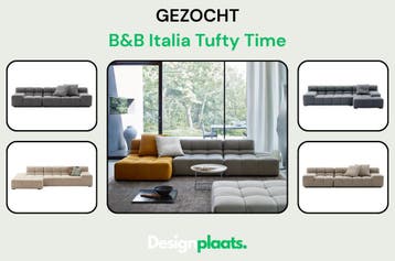 GEZOCHT: BB Italia Tufty Time — Direct Inkoop, Ophalen of Verzenden, Nieuw, B&B Italia bank hoekbank sofa Tufty Time Charles 