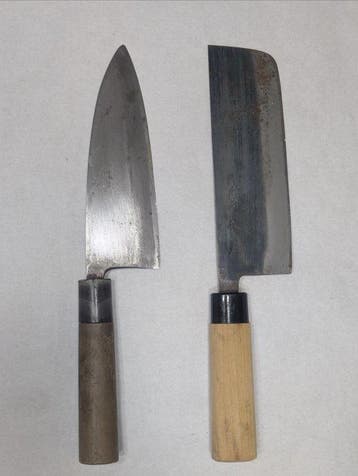 Keukenmes - Staal, Hout - Japan - Traditionele wa-deba en