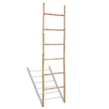 vidaXL Handdoekenladder met 6 sporten bamboe, Verzenden, Nieuw, Bruin