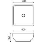 Wiesbaden Piazza Waskom Vierkant - 40x40x15cm - Keramiek -, Ophalen of Verzenden, Nieuw