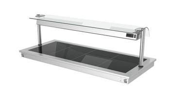 GGM Gastro | Inbouw warmhoudplaat RVS - met glazen oppervlak, Verzenden, Nieuw in verpakking