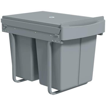 Uitschuifbare Vuilnisbak, 2 X 20 L, Verwijderbare Containers, Verzenden, Nieuw
