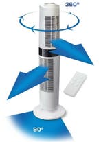 Clean Air Optima® CA-406W Refurbished Torenventilator, Ophalen of Verzenden, Ventilator met afstandsbediening, Refurbished, Torenventilator