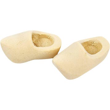 Nederlandse houten klompen, L: 30 mm, 2 paar/ 1 doos, Nieuw