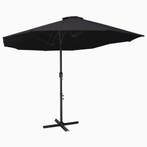 vidaXL Parasol met aluminium paal 460x270 cm zwart, Tuin en Terras, Parasols, Verzenden, Nieuw, Meer dan 4 meter