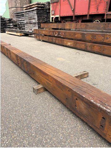 Tropisch hardhouten balken 7 meter – 22 × 24 cm, Ophalen, Nieuw