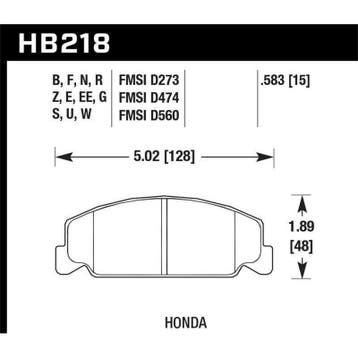 Hawk 84-85 Honda Accord / 88-00 Civic / 88-91 CRX 15mm, Ophalen of Verzenden, Nieuw