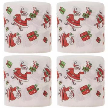 Ruhhy Feestelijk Kerst Toiletpapier 4-Pack - Rood & Wit K..., Ophalen of Verzenden, Nieuw