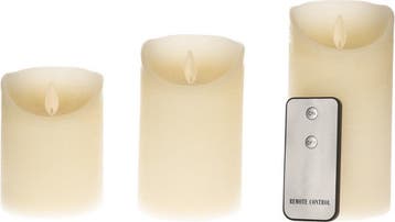 Annas Collection Stompkaarsen - 3x st - ivoor - LED kaarsen, Ophalen of Verzenden, Zo goed als nieuw