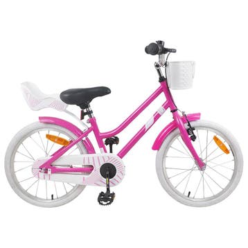 vidaXL Kinderfiets 18 Inch voor 5-7 jaar Donkerroze, Verzenden, Nieuw
