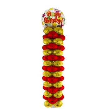 Ballonnenpilaar Happy Birthday (160cm), Ophalen of Verzenden, Nieuw