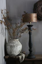 Velvet cilinder lampenkap chic brown 30 cm, Ophalen of Verzenden, Nieuw