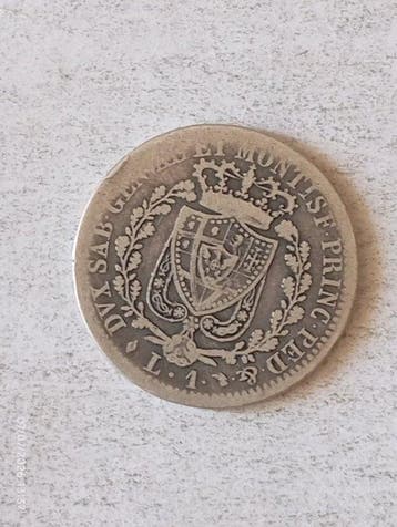 Italië, Koninkrijk Sardinië Carlo Felice. 1 Lira 1824