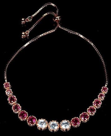 Zonder minimumprijs - Armband Roségoud verguld, 925 zilver -, Nieuw