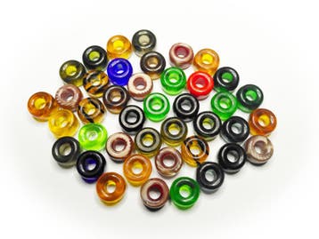 50 gram Jablonex Big Round glaskralen mix 18mm  assortiment, Ophalen of Verzenden, Nieuw, Kraal