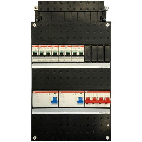 ABB groepenkast 8 groepen, 2 aardlekschakelaars, 1, Doe-het-zelf en Verbouw, Elektra en Kabels, Nieuw, Ophalen of Verzenden