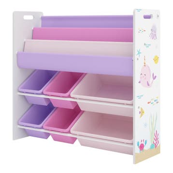 Kinderkast Rødøy open kast 78x86x27cm oceaan motief [en.casa, Kinderen en Baby's, Verzenden, Nieuw