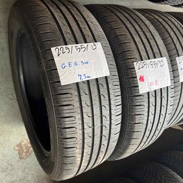 2 x Goodyear 225-55-19 Zomerbanden 7,5mm, 19 inch, Gebruikt, Ophalen of Verzenden, Band(en)