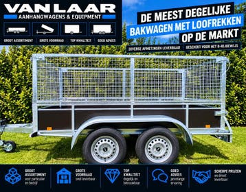 NIEUW XL aanhangwagen met loofrekken - De beste op de markt, Ophalen, Nieuw