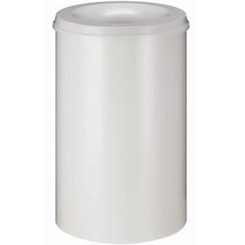 Afvalbak | Metaal | Wit | 110L | Open | Vlamdovend |, Verzenden, Nieuw in verpakking