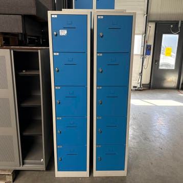 5-deurs lockerkast met schade - 190x42x45 cm, Huis en Inrichting, Ophalen of Verzenden, Nieuw
