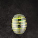 LED Hanglamp 3D - Ovaal - Chroom Glas, Ophalen of Verzenden, Nieuw, Glas, Minder dan 50 cm